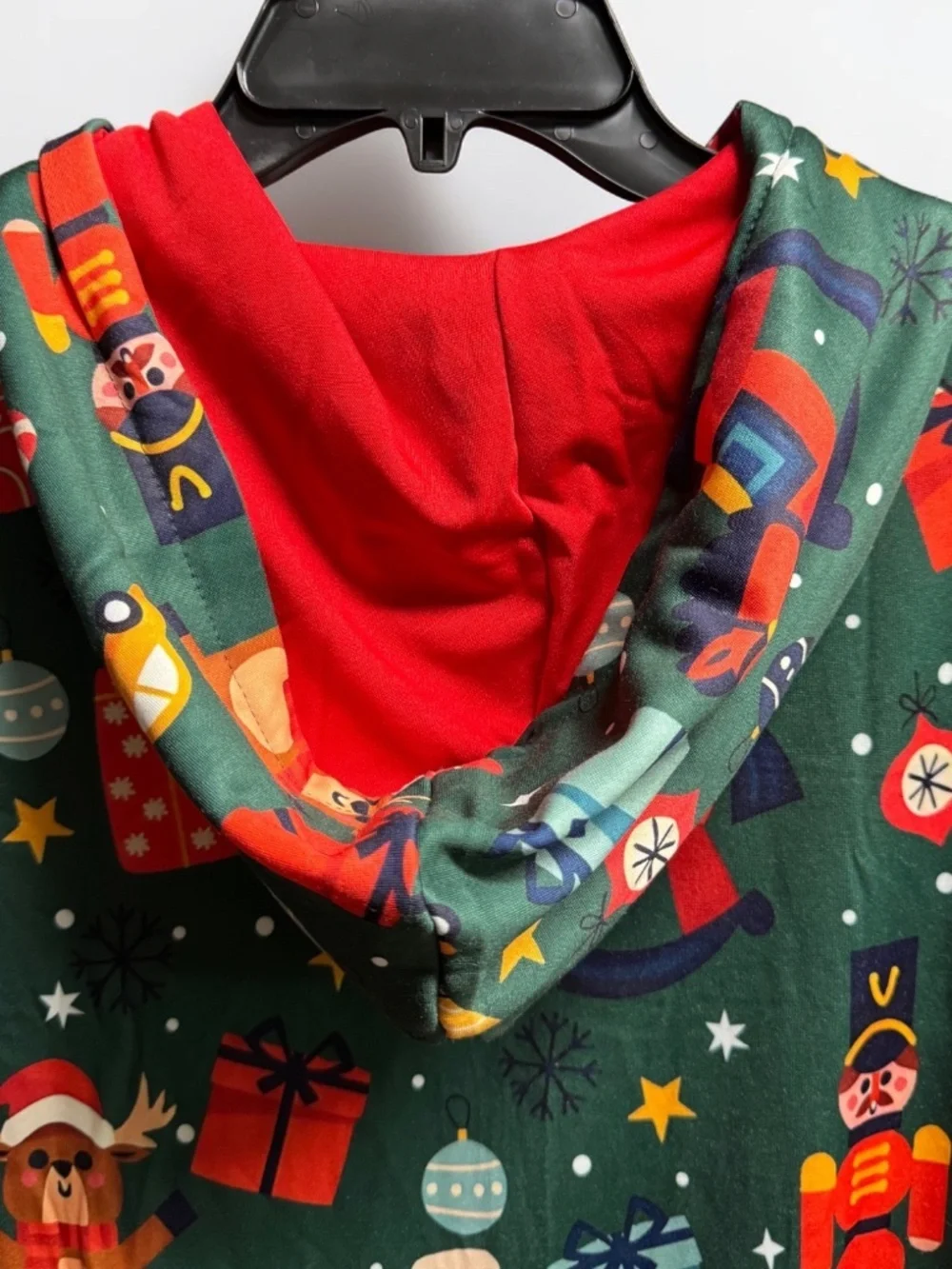 Christmas Pajama Onesie Women’s Small Super Soft Hooded Holiday One Piece NWOT